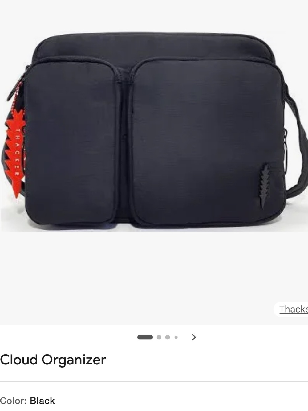 THACKER Cloud Organizer Travel Sling Bag - Black